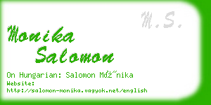 monika salomon business card